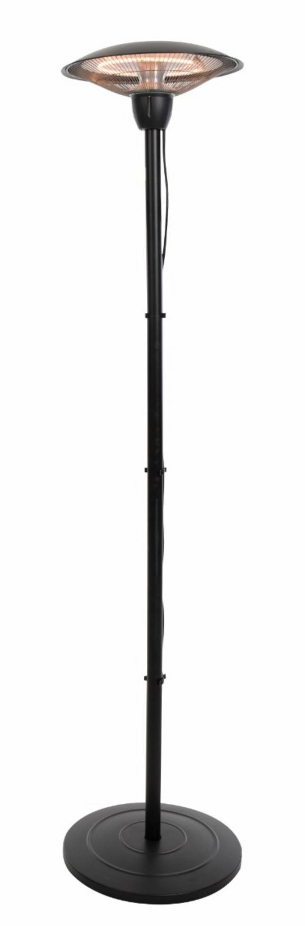 Sunred – Barcelona - Bright lijn - Zwart – Staand model - Terrasverwarmer - Infraroodstraling - 1500