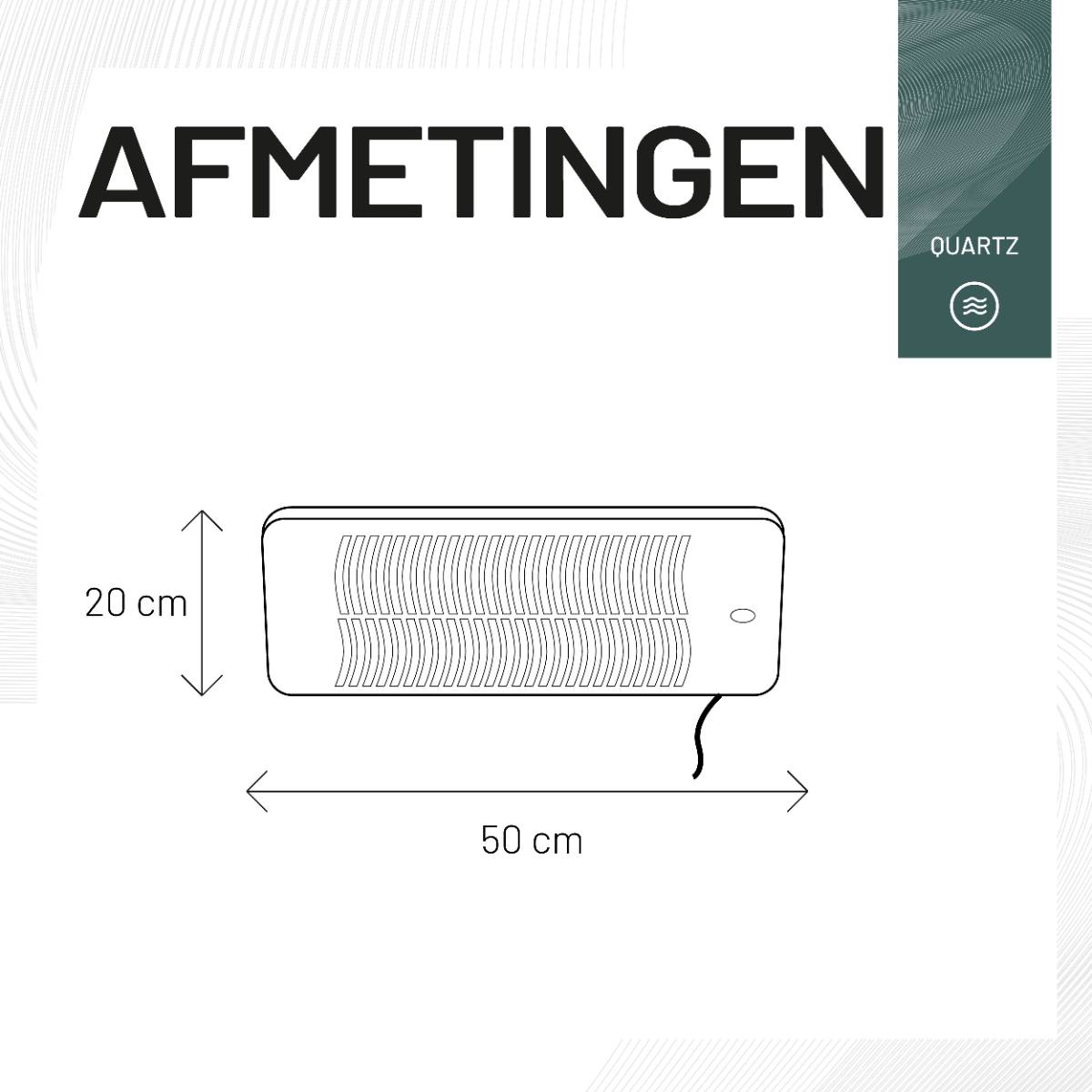 Sunred – Lugo - Quartz lijn - Donker grijs – Wand model - Terrasverwarmer – Quartz technologie --1