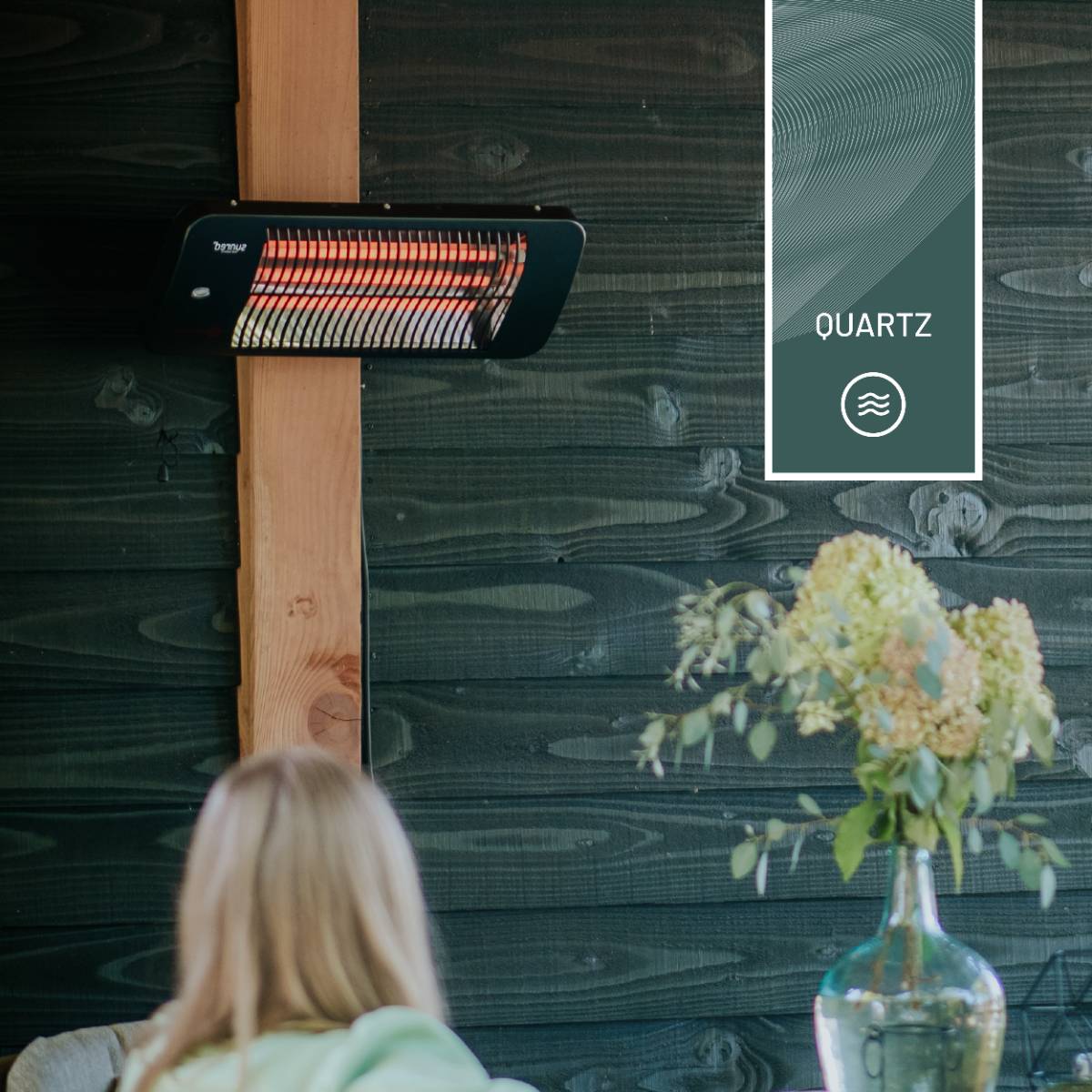 Sunred – Lugo - Quartz lijn - Donker grijs – Wand model - Terrasverwarmer – Quartz technologie --3