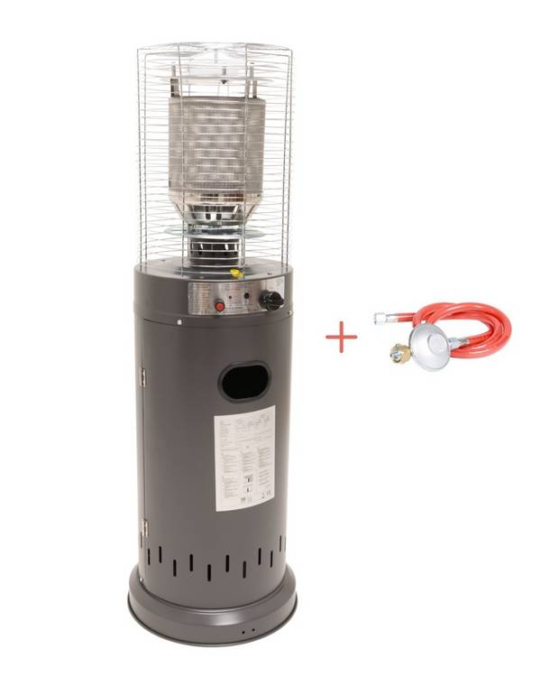Sunred - Propus - Gas lijn - Grijs - Staand model - Terrasverwarmer - Gas - 10000 W - Verschillende