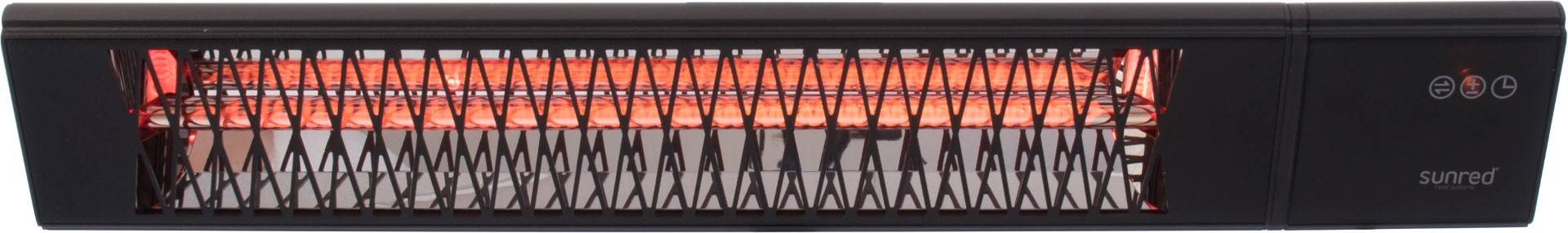 Sunred – COMBIDEAL – Heater & Hoes – Triangle - Dark lijn - Zwart - Wand model - Terrasverwarmer –-3