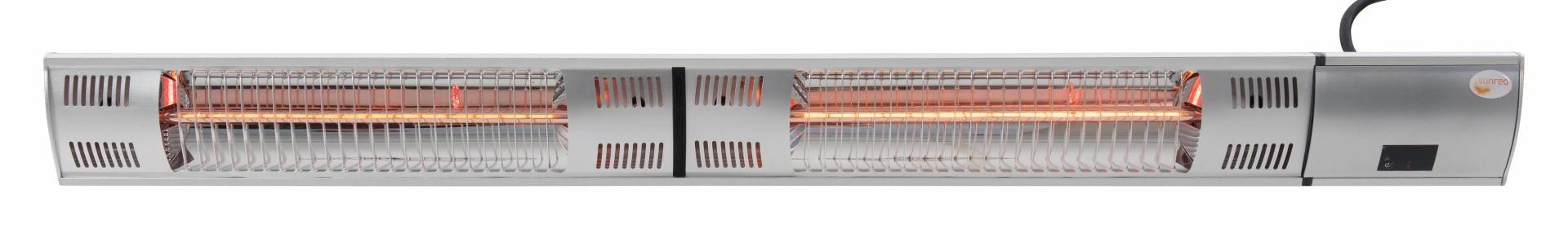 Sunred - COMBIDEAL - Heater & Hoes - Ultra lijn - Zilver – Hangend/Wand model - Terrasverwarmer –-1