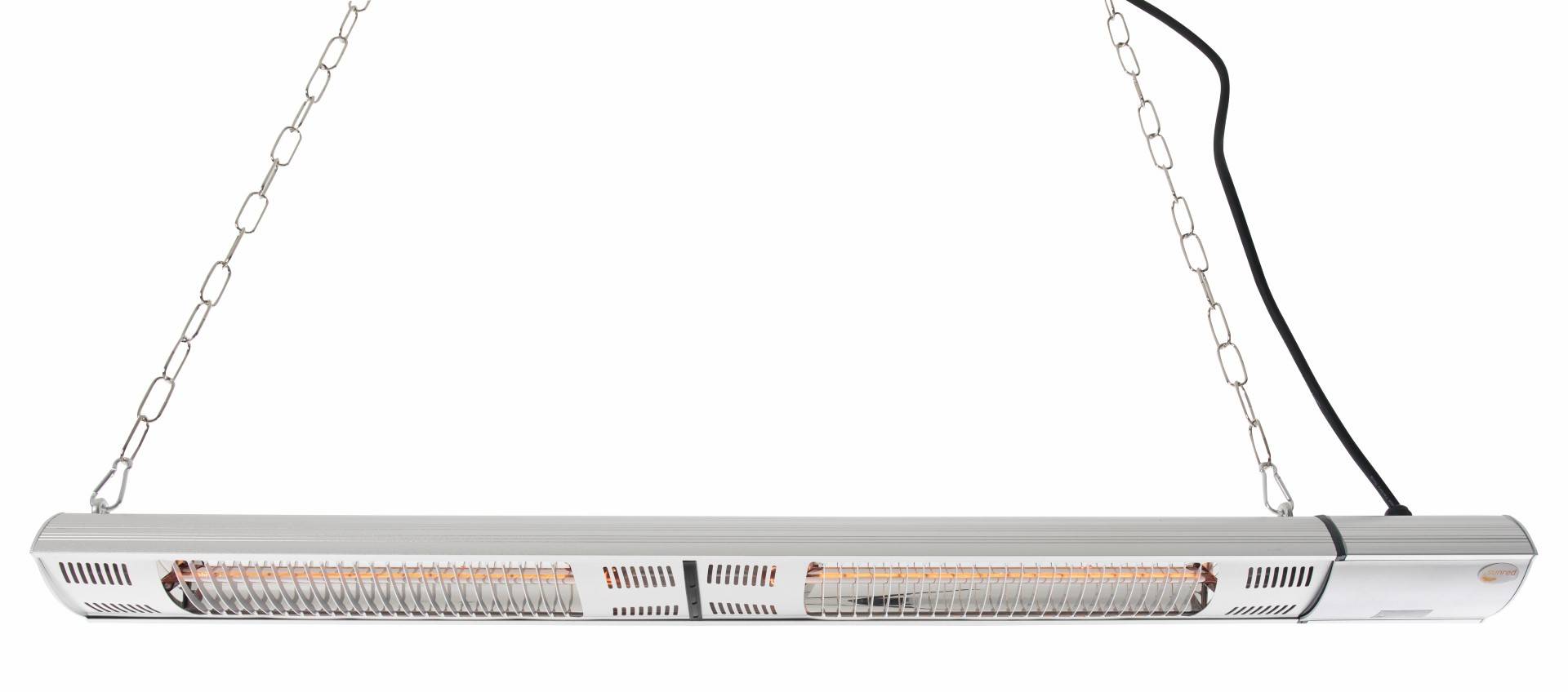 Sunred - COMBIDEAL - Heater & Hoes - Ultra lijn - Zilver – Hangend/Wand model - Terrasverwarmer –-2
