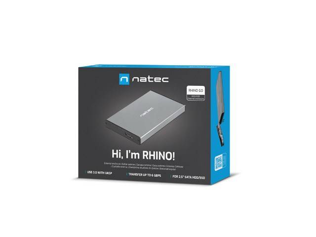 NATEC HDD-BEHUIZING RHINO GO (USB 3.0, 2,5", GRIJS)-3