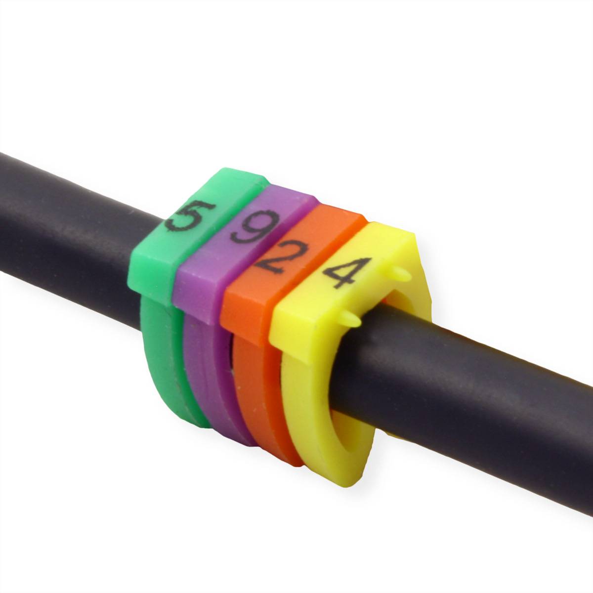 VALUE kabelmarkeerset voor patchkabels, 10 x 10 stuks, 5 - 6.5mm, veelkleurig-2