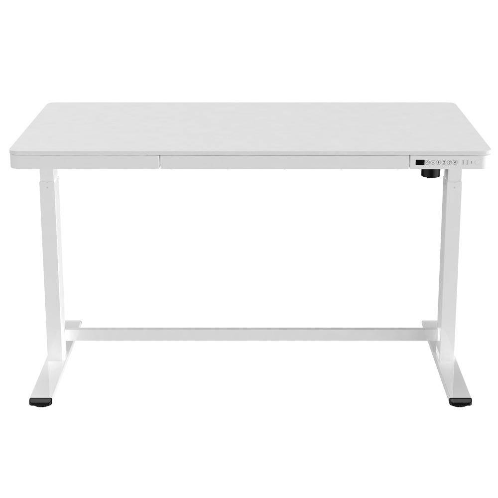 Elektrisch verstelbaar bureau / thuiswerkplek - 140x70 cm - Wit kunststof-2