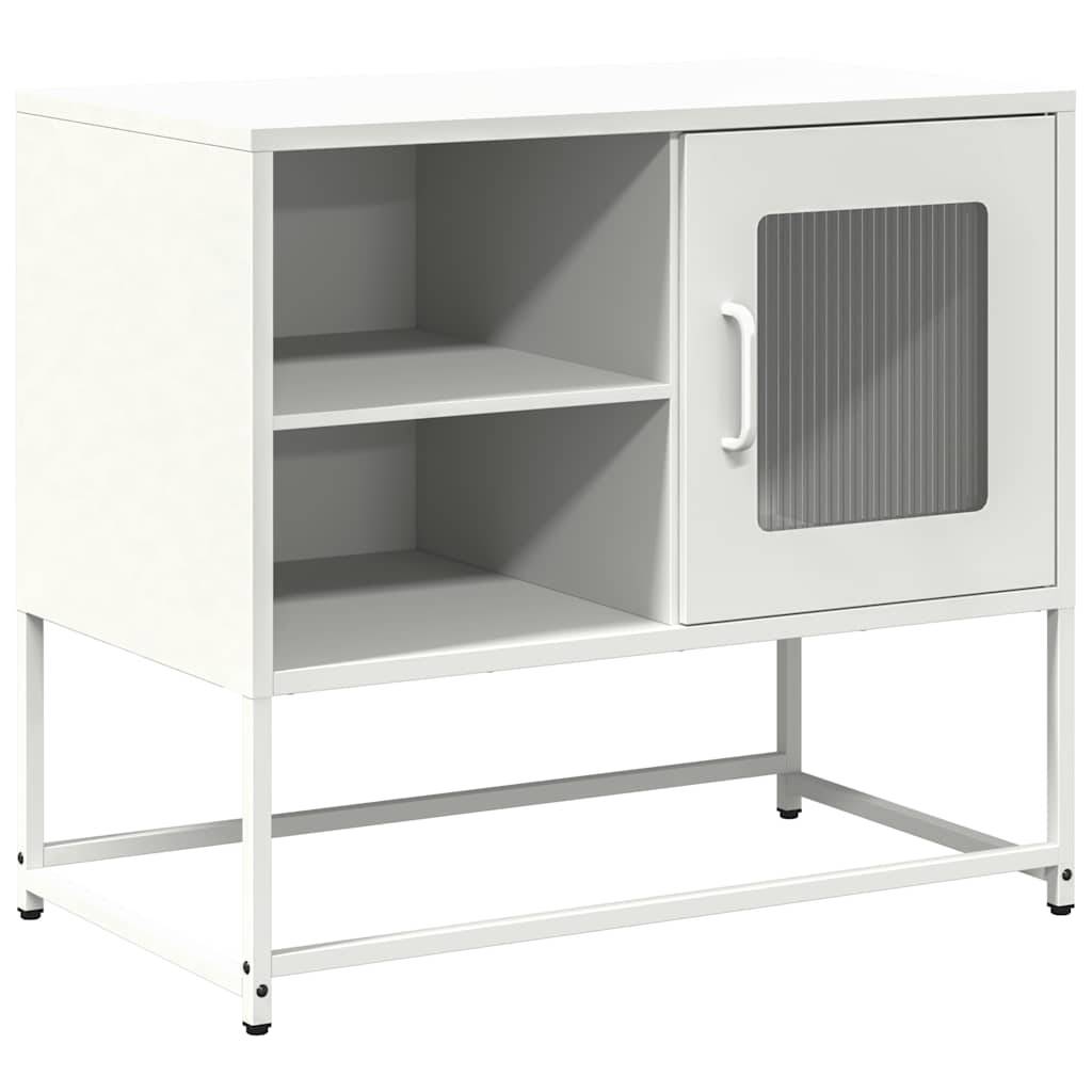 vidaXL Tv-meubel 68x39x60,5 cm staal wit-0