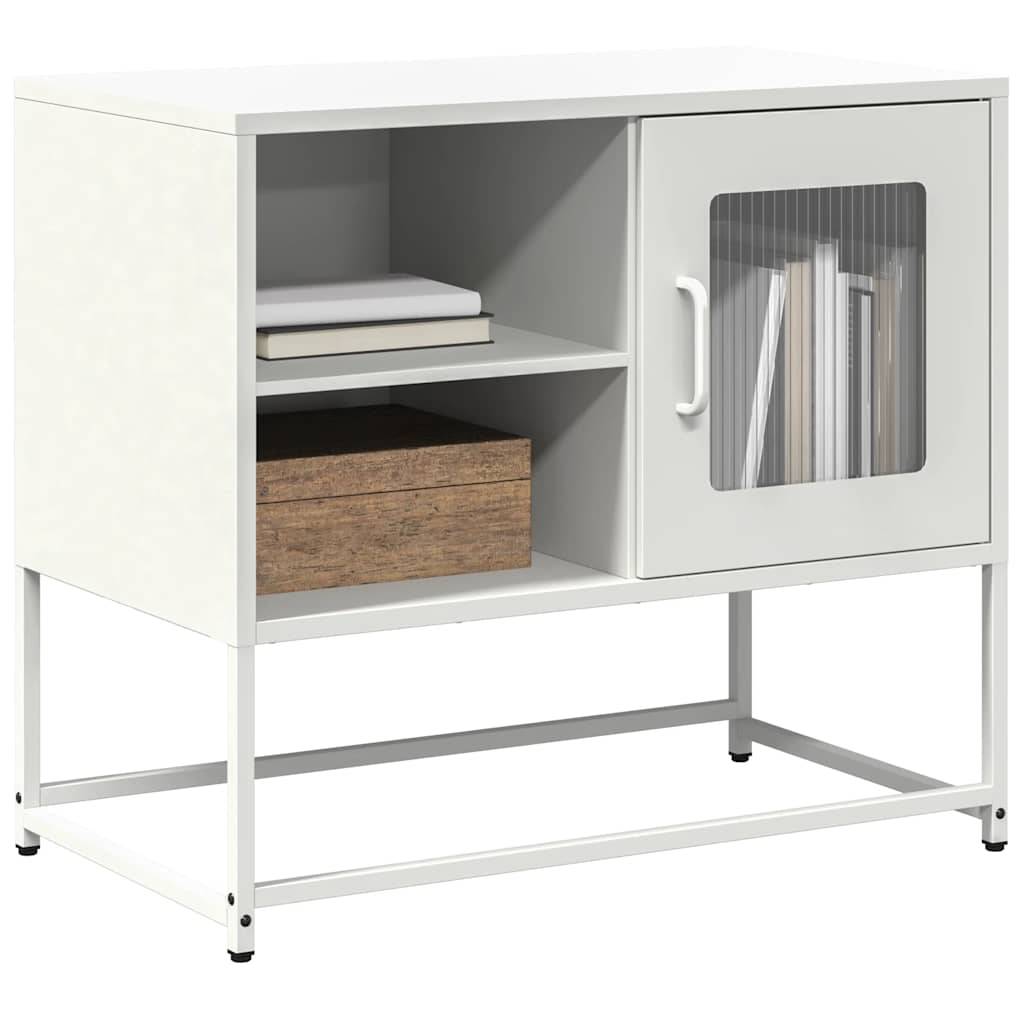 vidaXL Tv-meubel 68x39x60,5 cm staal wit-1
