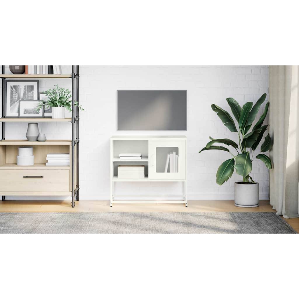 vidaXL Tv-meubel 68x39x60,5 cm staal wit-2