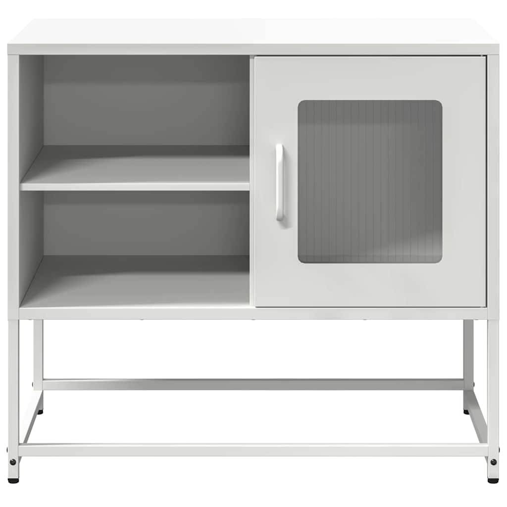 vidaXL Tv-meubel 68x39x60,5 cm staal wit-4