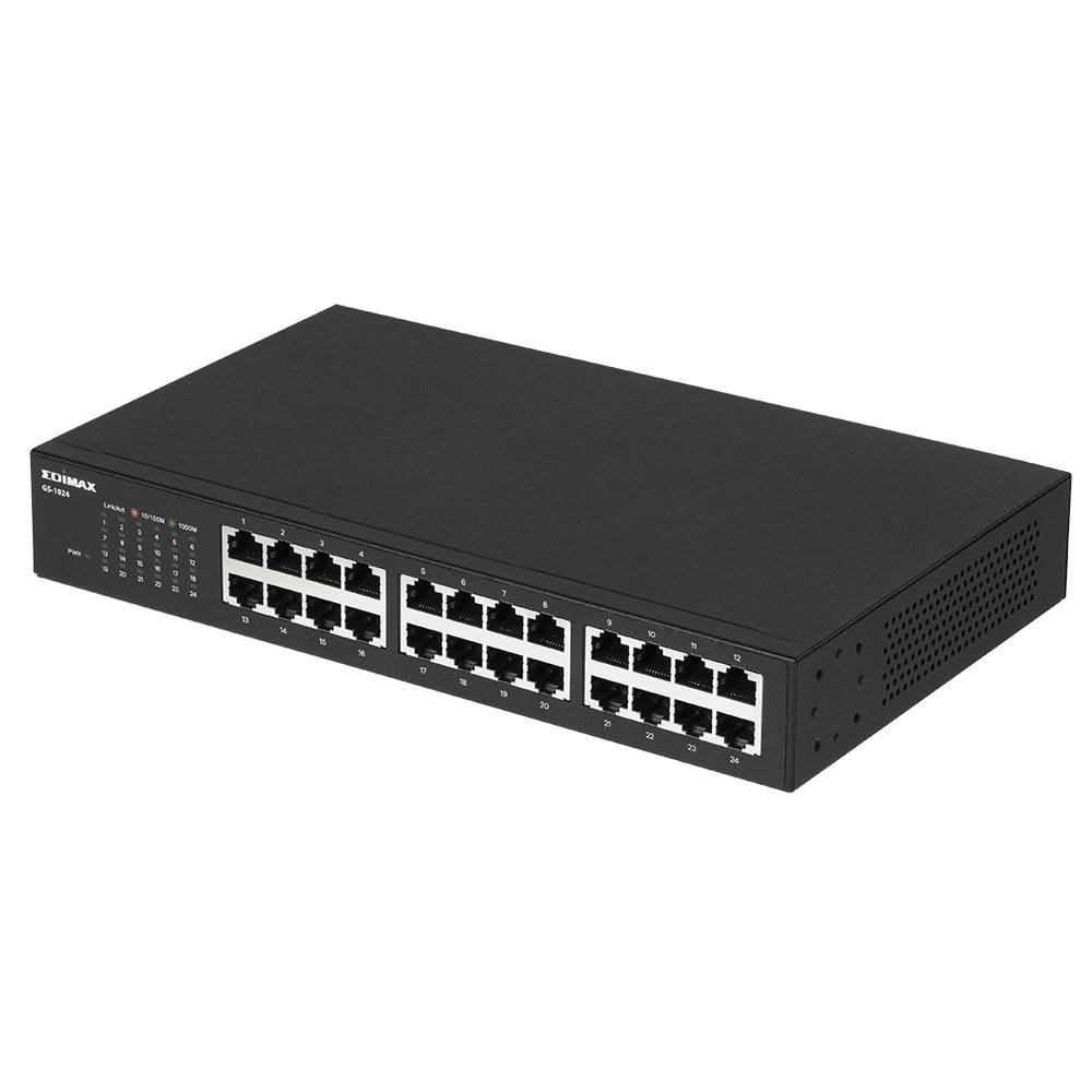 Edimax GS-1024 netwerkswitch Gigabit Ethernet (10/100/1000) Zwart-3