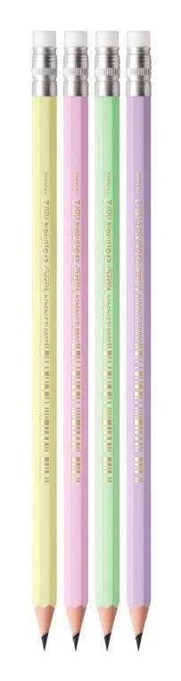 Potlood bic hb met gom pastel assorti-3