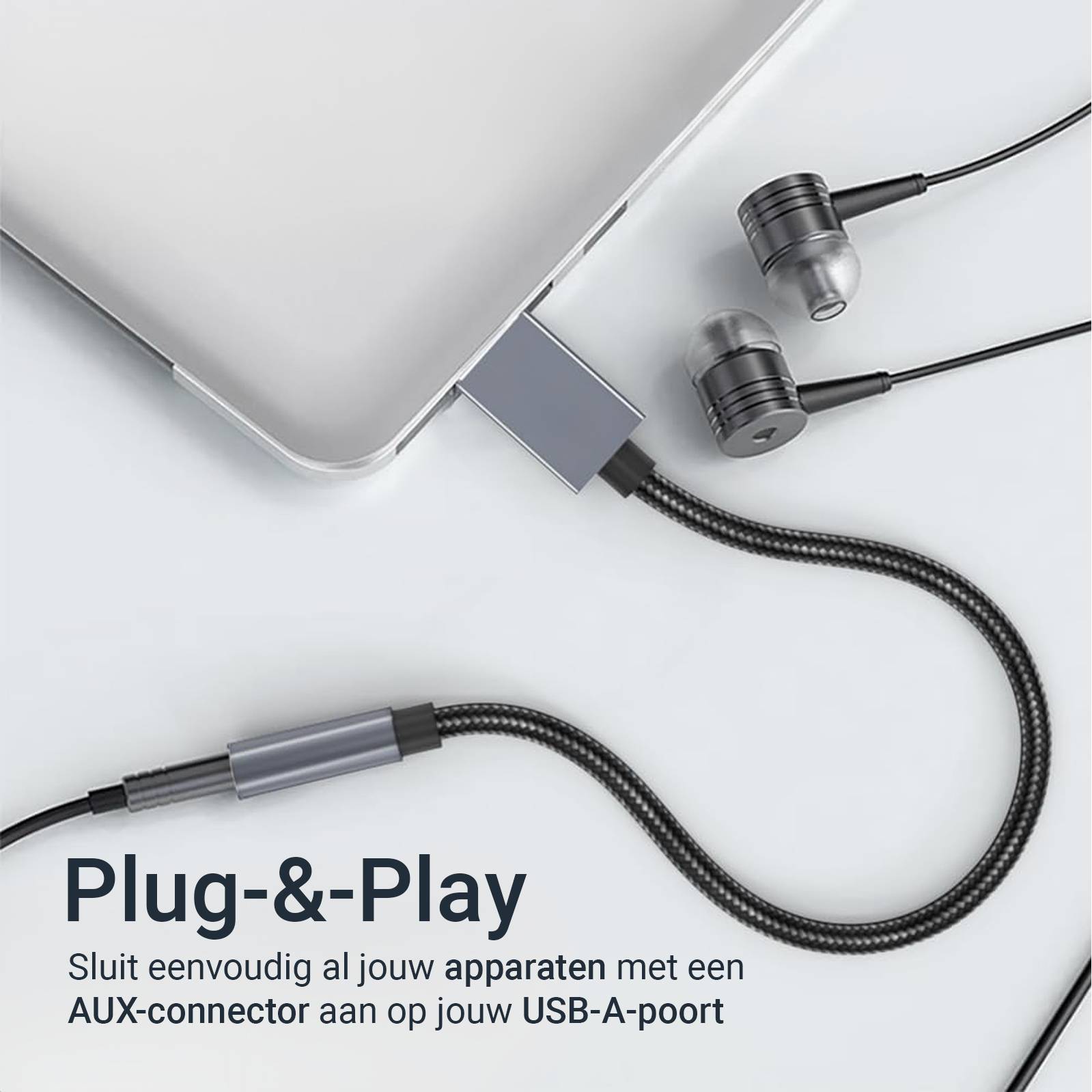 Qost - USB-A naar Aux Adapter-3