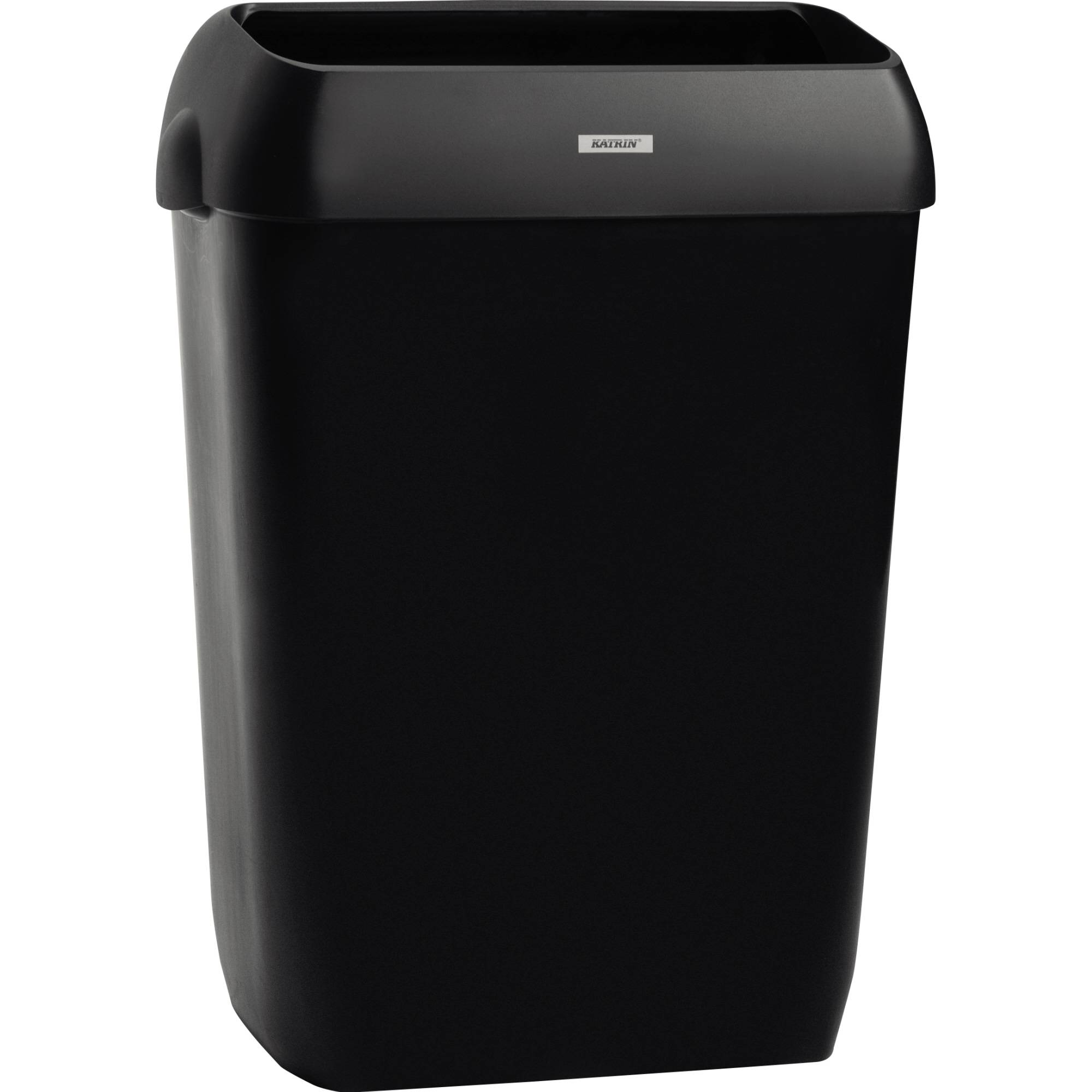 Afvalbak Katrin open inworp 50 liter zwart 92285-0