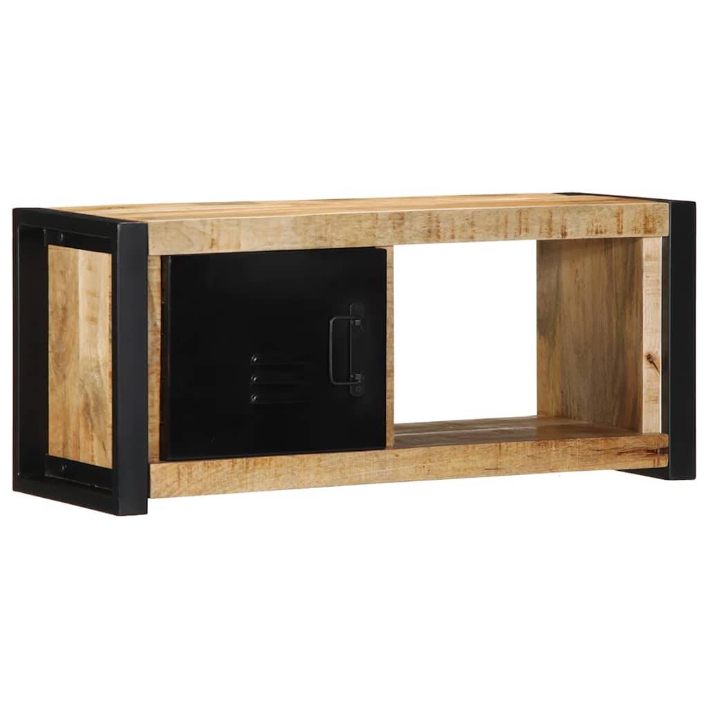 vidaXL Tv-meubel 80x30x35 cm massief ruw mangohout-0