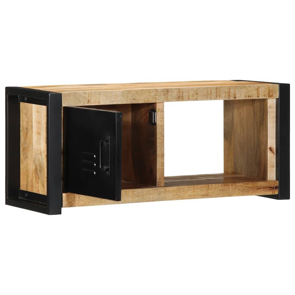 vidaXL Tv-meubel 80x30x35 cm massief ruw mangohout-1