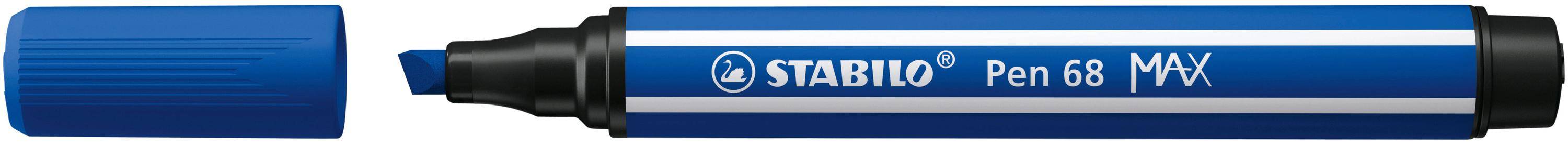 Viltstift stabilo pen 68/32 max donkerblauw | Omdoos a 5 stuk-0