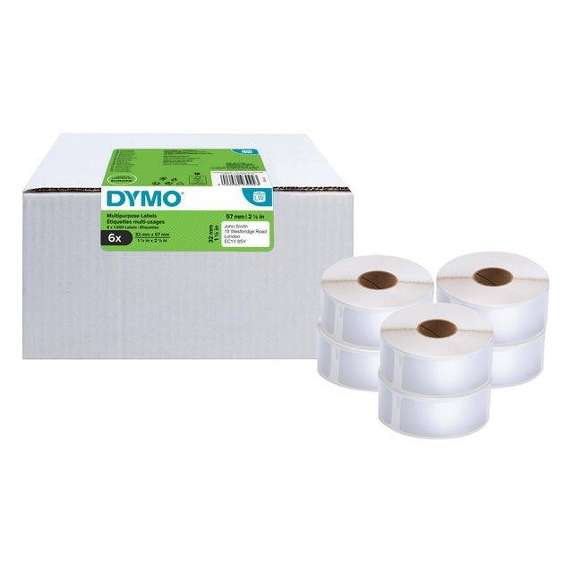Dymo 3026980930943 Dymo - Etiket labelwriter multif 32x57 6st wit-0