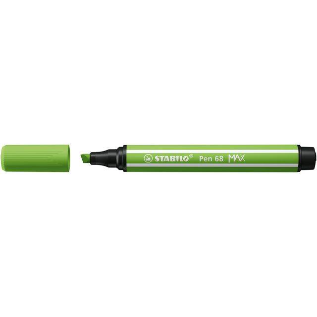 Viltstift stabilo pen 68/33 max lichtgroen | Omdoos a 5 stuk-0