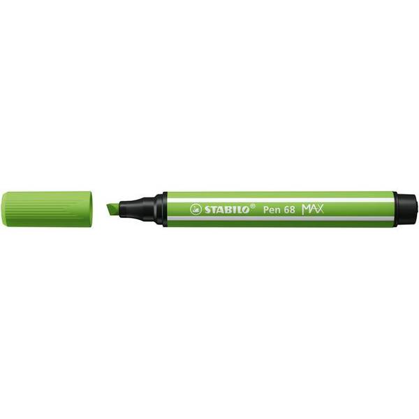 Viltstift stabilo pen 68/33 max lichtgroen | Omdoos a 5 stuk