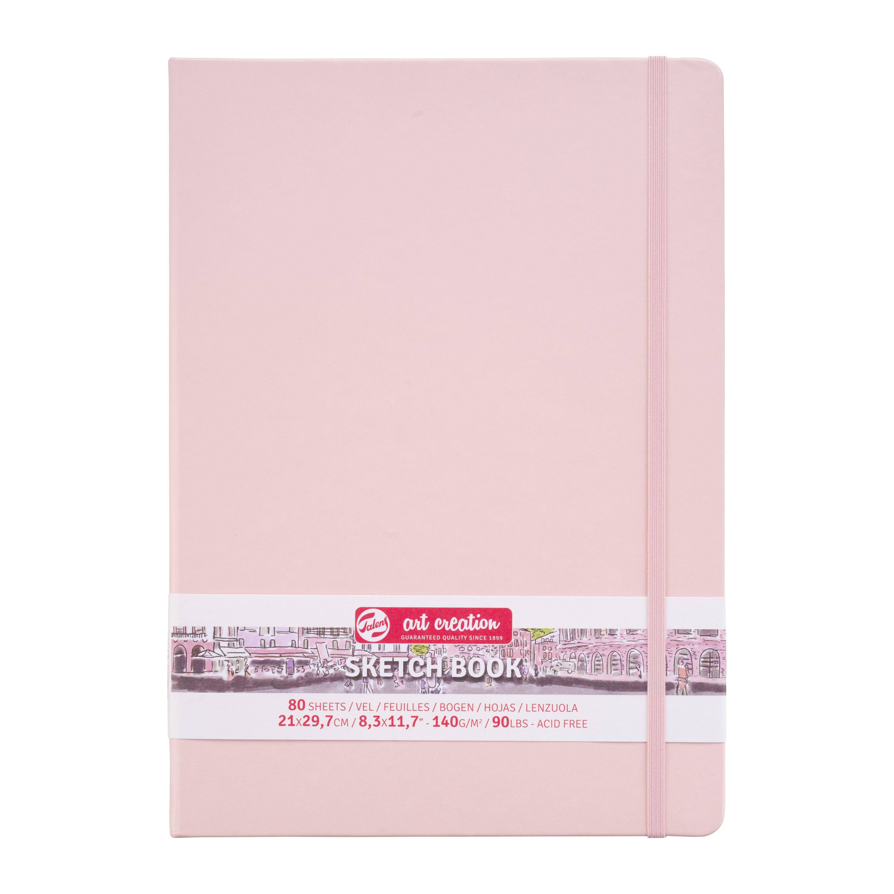 Schetsboek Talens Art Creation 80 witte vellen 140gr 210x300mm roze-0