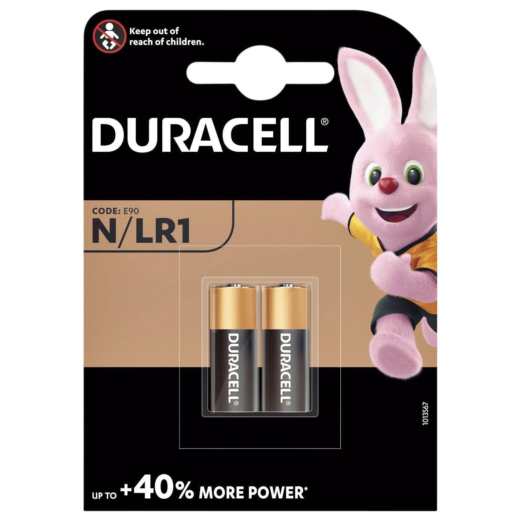 Duracell Alkaline 2 x N 1,5V LR1 MN9100 2 op blister - 1 - blister - zwart-3