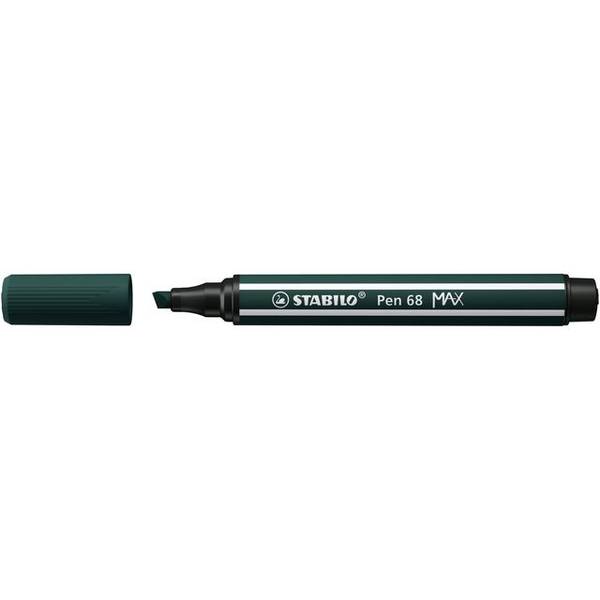 Viltstift stabilo pen 68/63 max aardegroen | Omdoos a 5 stuk