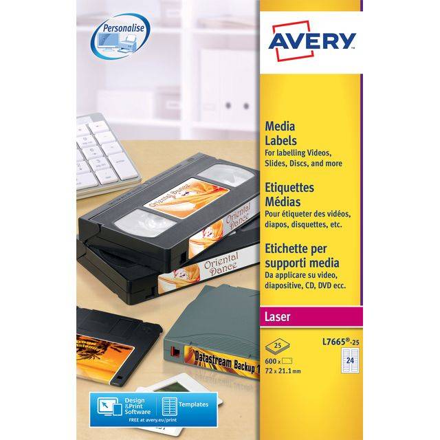 Avery-Zweckform 3266550263440 Avery - Etiket l7665-25 72x21.2mm600st-0