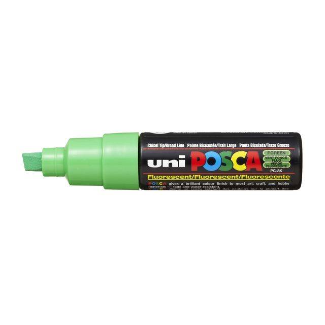 Verfstift Posca PC8K breed schuin fluor groen-0