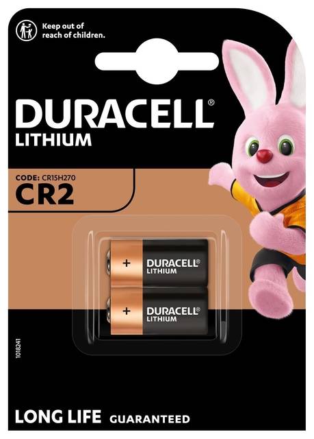 Duracell CR2 Ultra Lithium 3Vmax. 850 mAh in een blister van 2, CR15H270-8