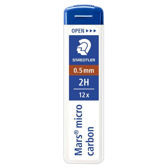 Potloodstift Staedtler Mars Carbon Micro 0.5mm 2H 12 stuks-2