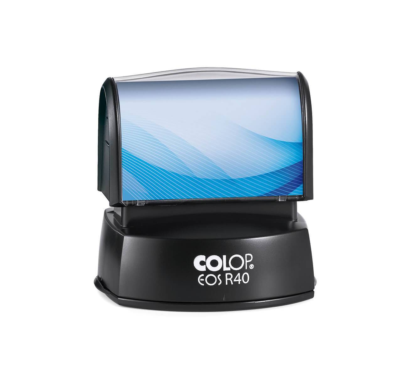 Tekststempel Colop EOS R 40 personaliseerbaar met stempelplaat zwart-0