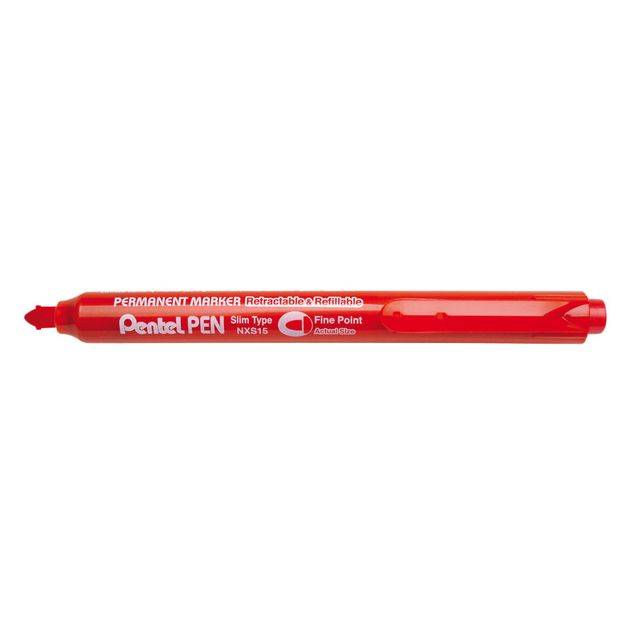 Pentel 4902506074256 Pentel - Viltstift nxs15 1mm rood-0