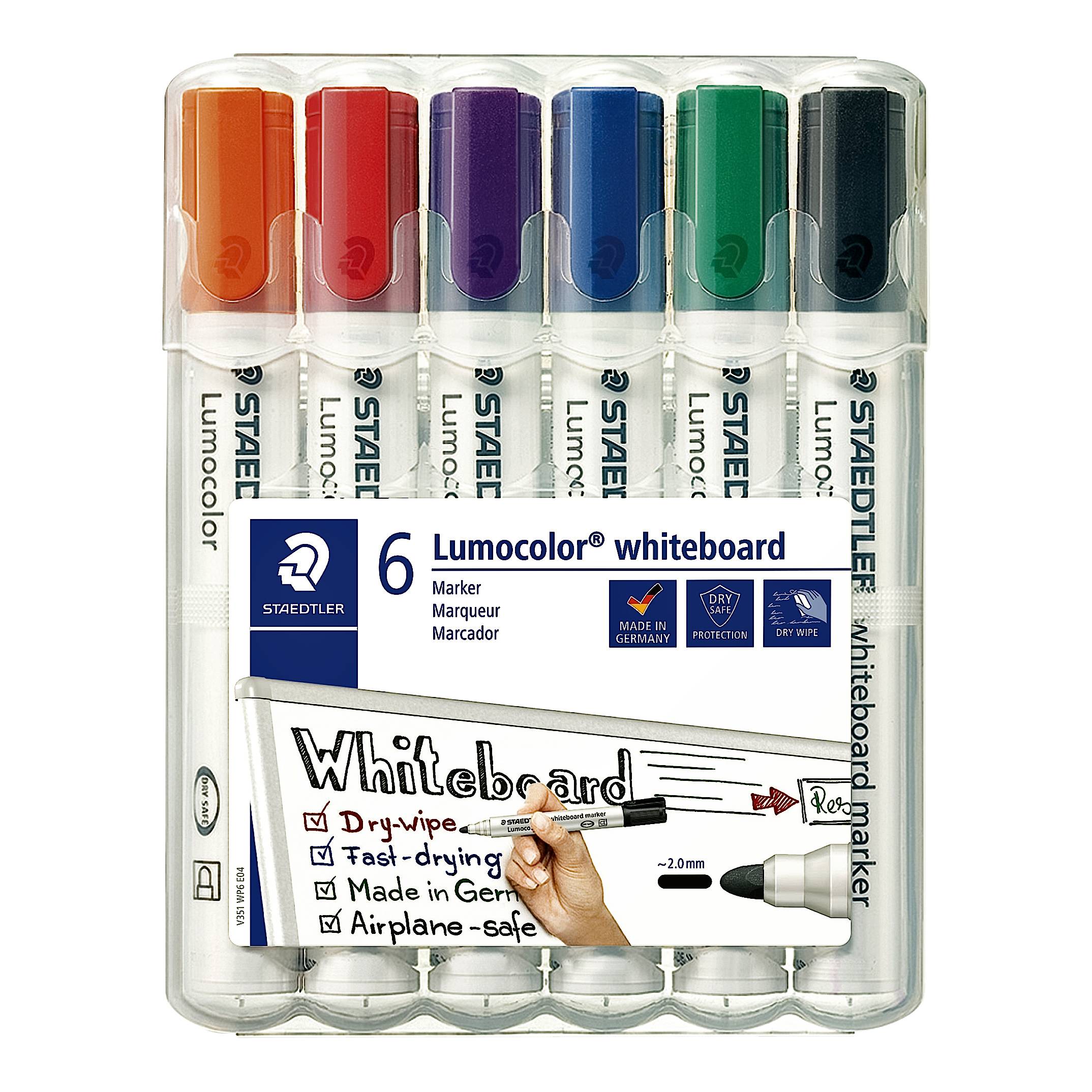 Viltstift Staedtler Lumocolor 351 whiteboard set à 6 stuks assorti-3