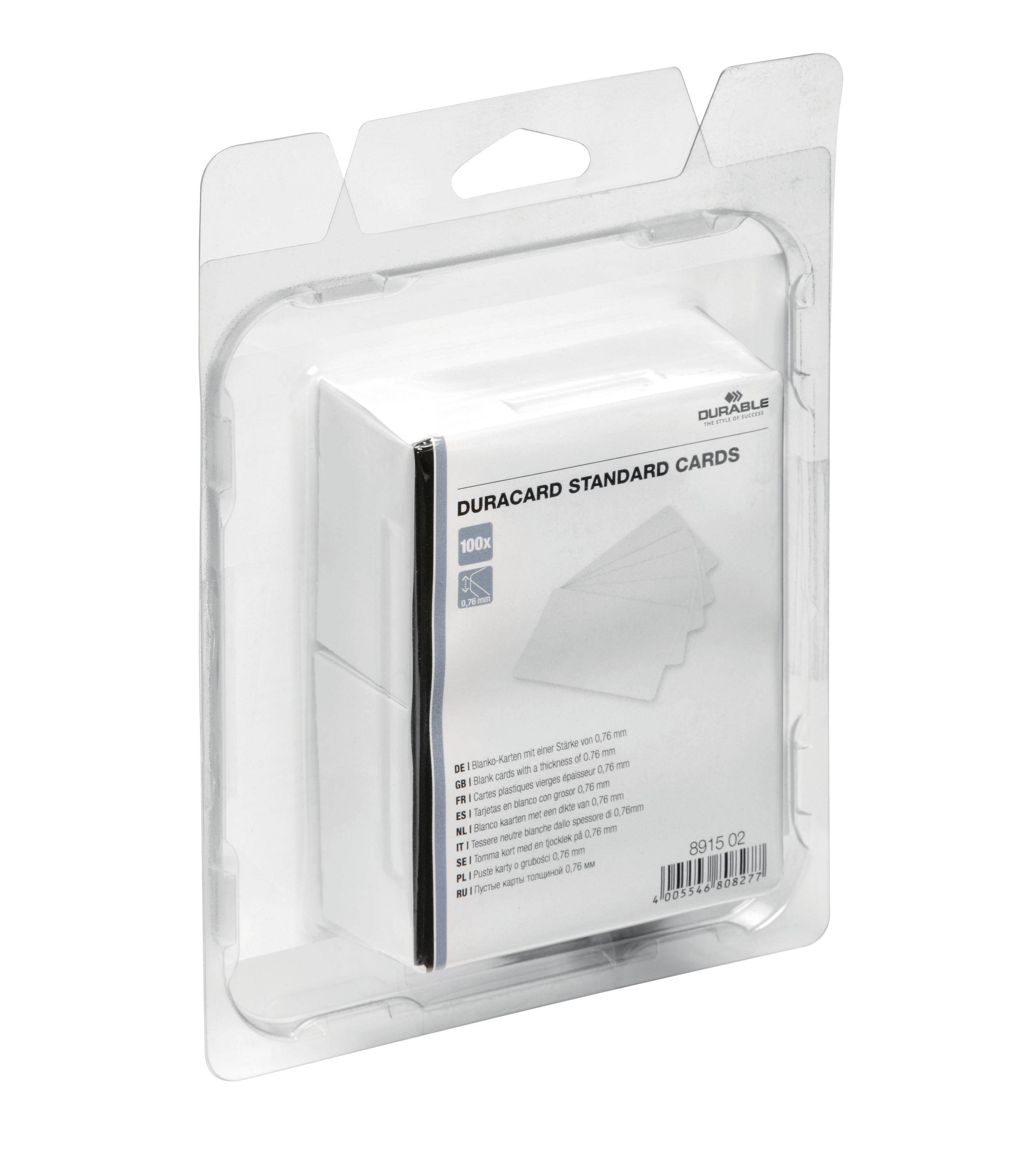 Durable 4005546808277 Durable - Kunststof kaarten duracard 0.76mm-0