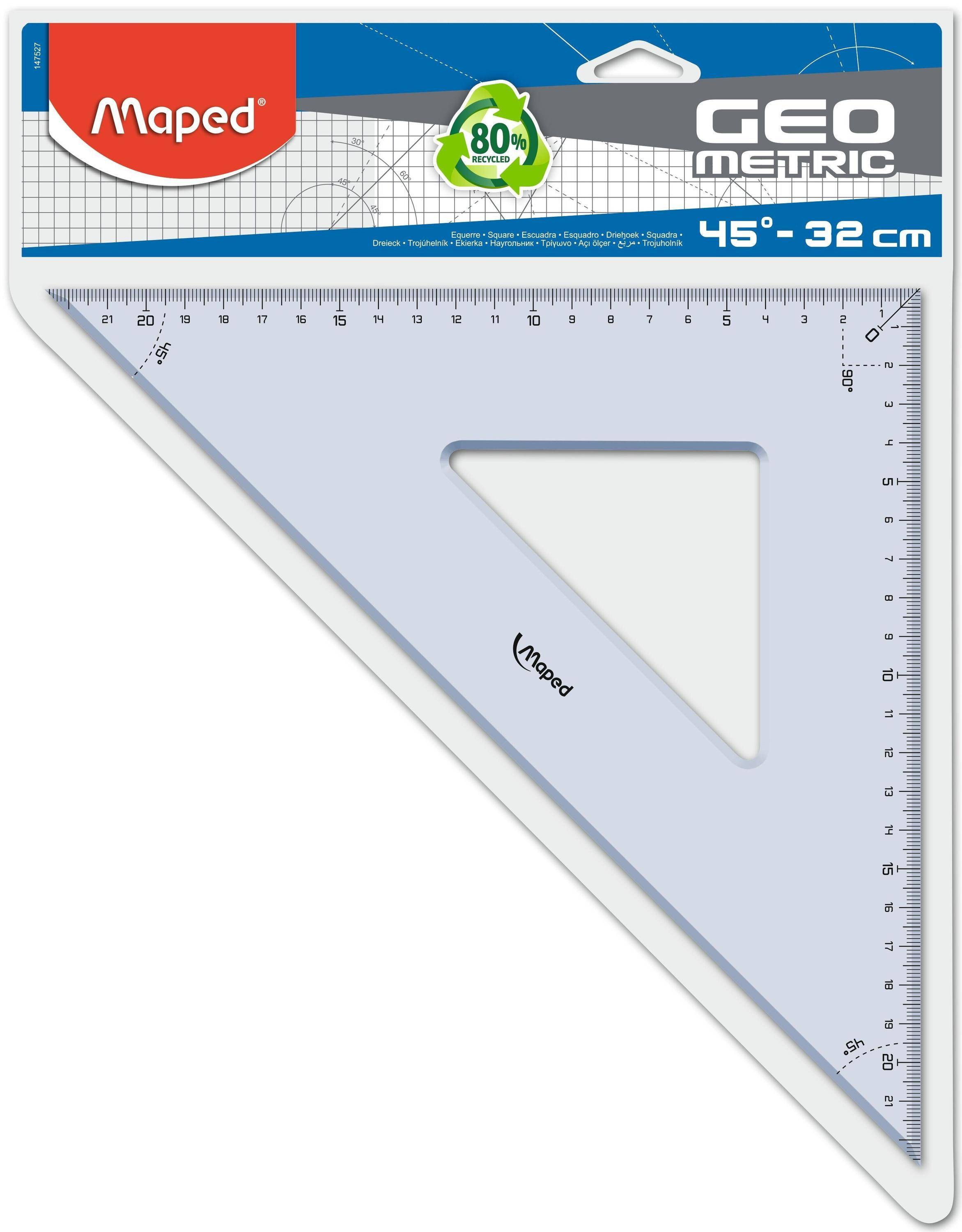Maped 3154141475276 Maped - Geodriehoek Geometric 32cm | 10 stuks-0