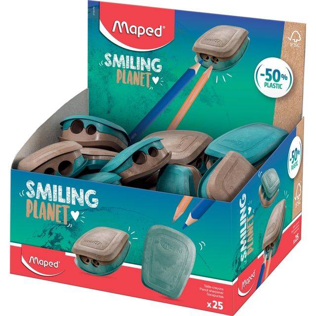 Maped 3154140715212 Maped - Puntenslijper smiling planet 2-gaats display-0