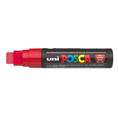 Verfstift Posca PC17K extra breed rechthoek rood-0