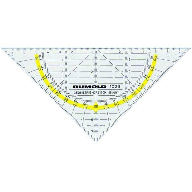 Rumold 4012108059909 Rumold - Geodriehoek 1026 160mm transparant-0
