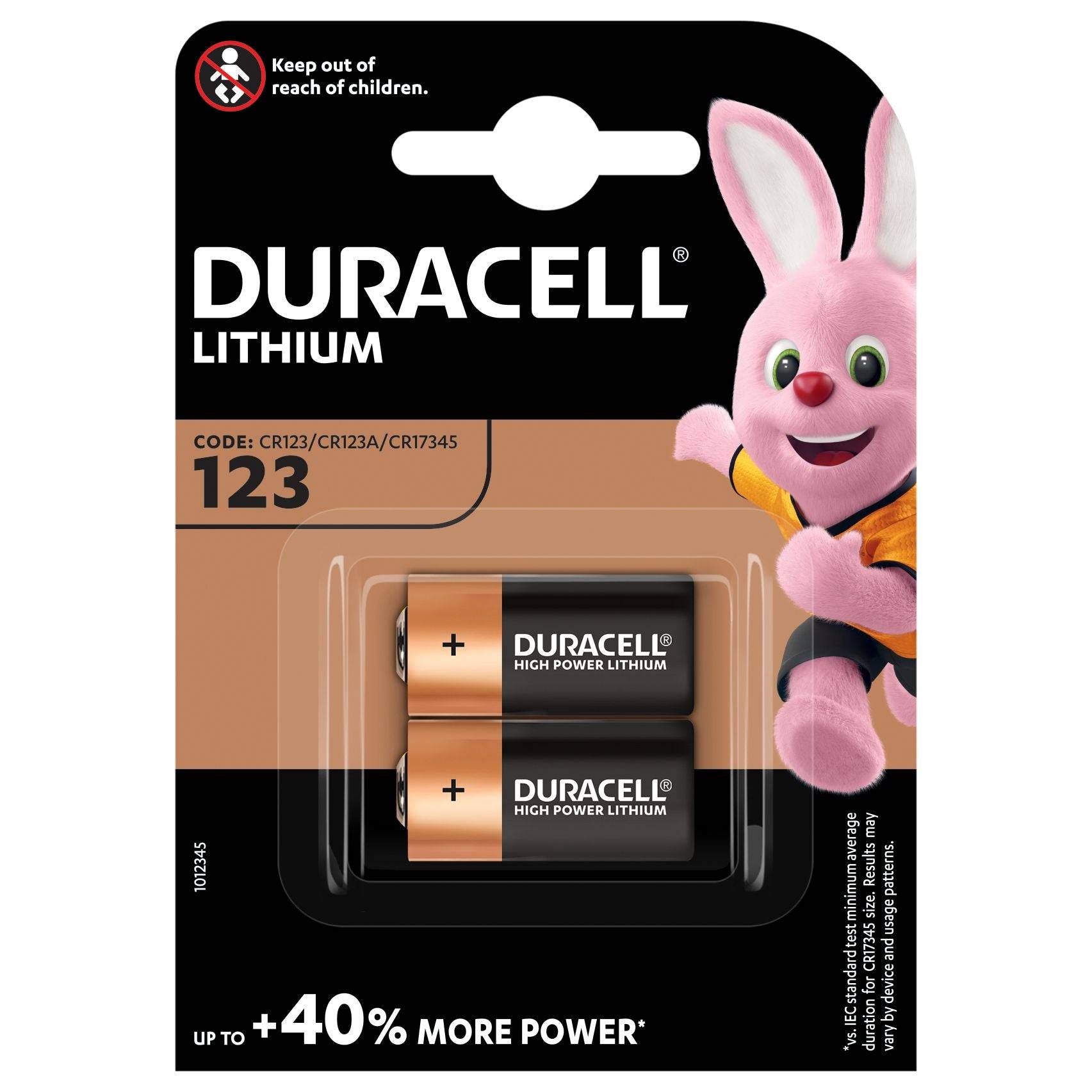 Duracell batterij Ultra Photo Lithium 123 (CR17345) 2 stuks.-5
