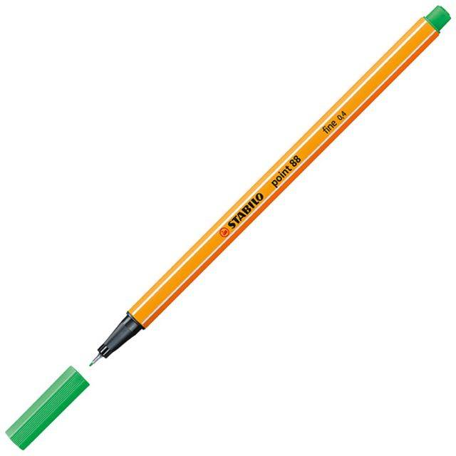 Fineliner STABILO point 88/16 fijn licht smaragdgroen | 10 stuks-0