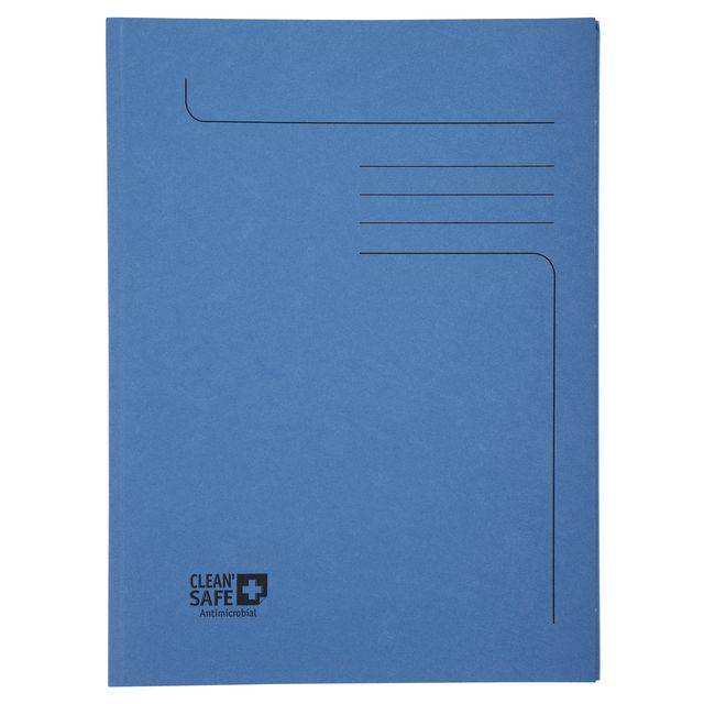 Dossiermap Exacompta Clean'Safe 2kleppen blauw 5 stuks-0