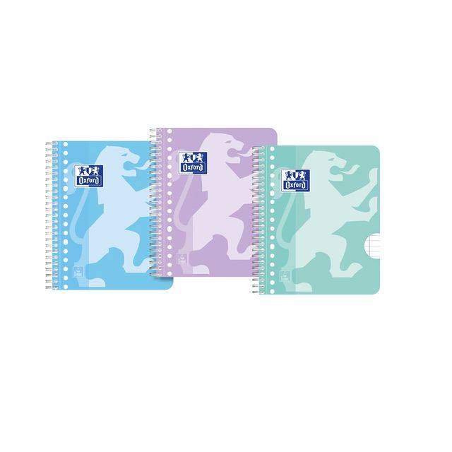 Oxford 4006144058606 Oxford - Collegeblk oxf school a5+ ln 17gaats 160pag pastel-0