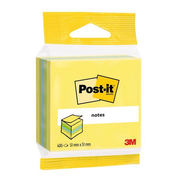 Post-it 4001895874970 Post-it - Memoblok 3m 2012l 51x51mm kubus ass kleur-0