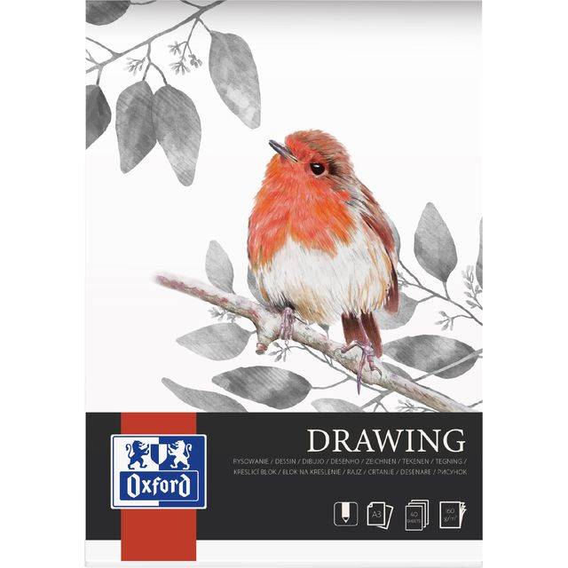 Tekenblok Oxford Drawing A3 40 vel 160 gram | 5 stuks-0