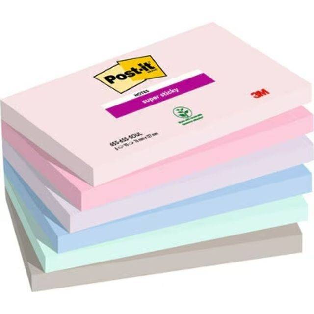 Post-it 4054596926479 Post-it - Memoblok 3m 655-6ss 76x127mm soul | 12 stuks-0