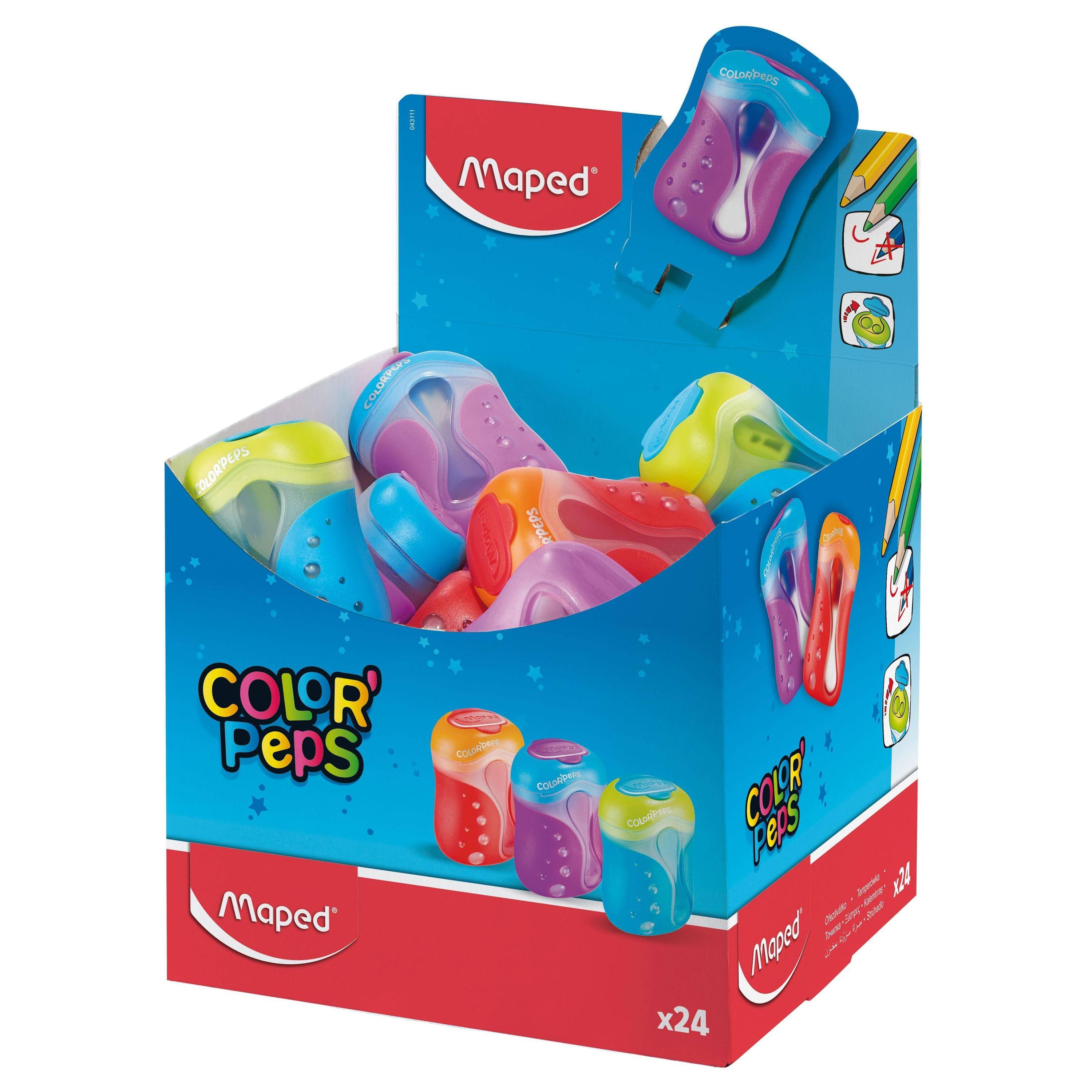 Maped 3154140431112 Maped - Puntenslijper color'peps 2gaats display 24st-0