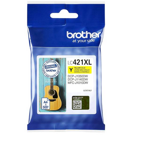 Inktcartridge brother lc-421xly geel | 1 stuk