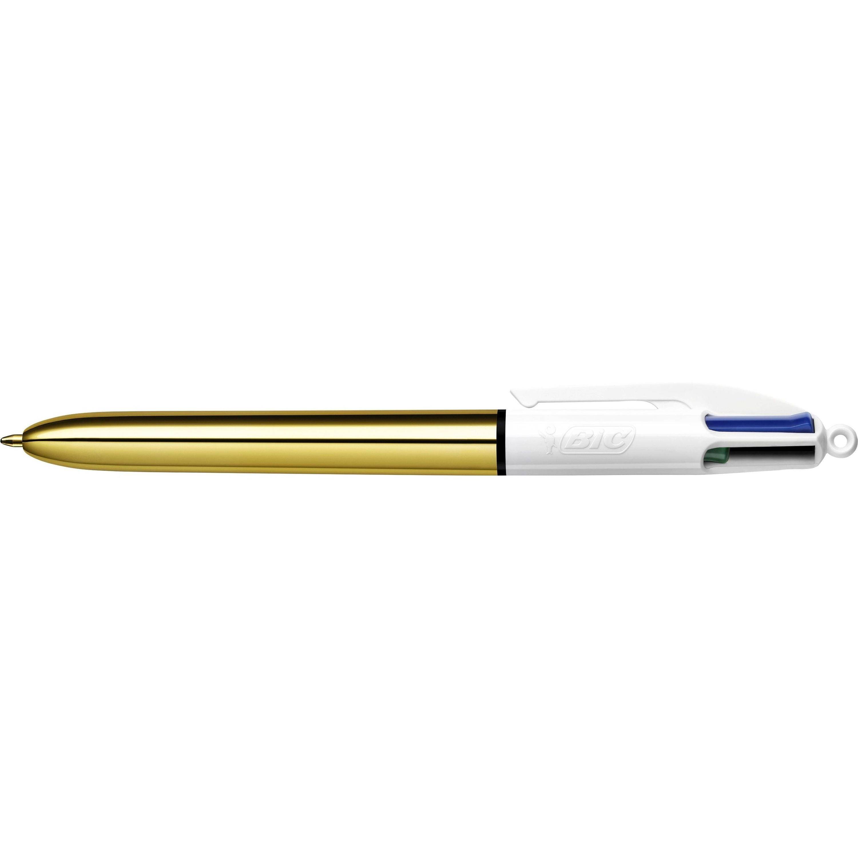 BIC 3086123537620 BIC - Balpen 4kleuren shine m goud | 12 stuks-0