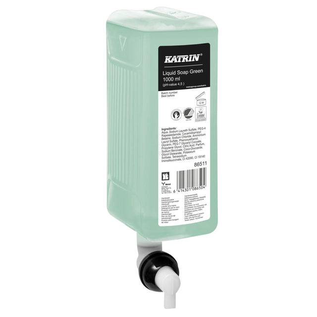 Handzeep Katrin Green vloeibaar 1000ml 86511 | 6 stuks-0